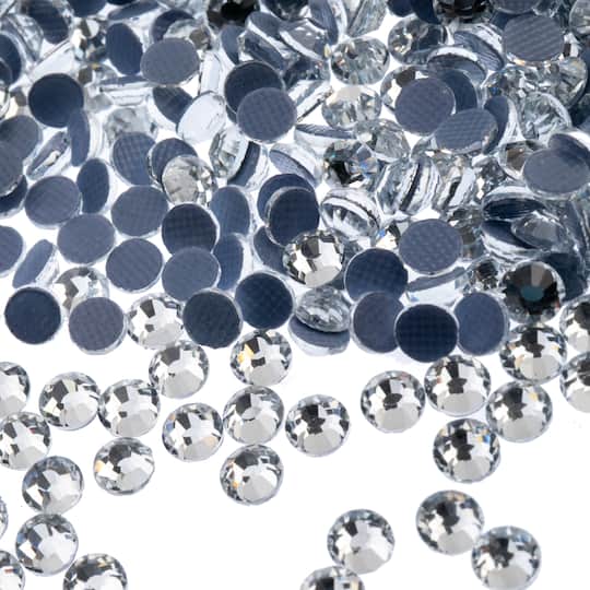Crystal Lane DIY SS16 Round Glass Hotfix Flatback Rhinestones, 1,440ct